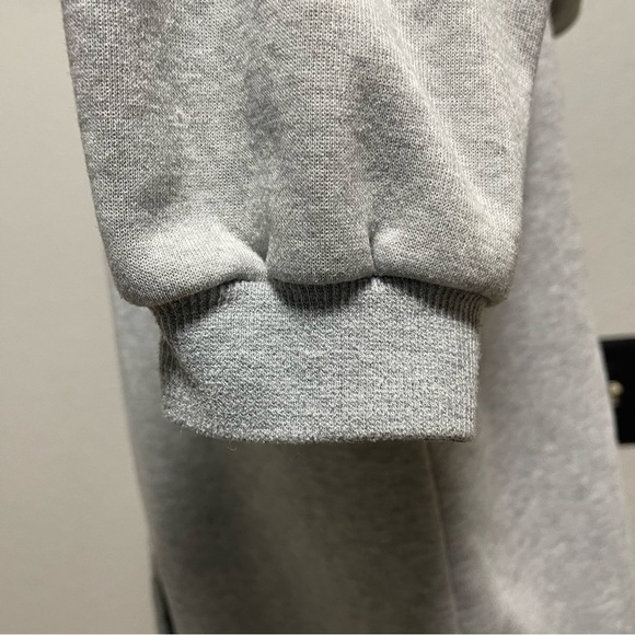 Heather Grey Heart Print Hooded Sweatshirt MEDIUM - Picture 4 of 7